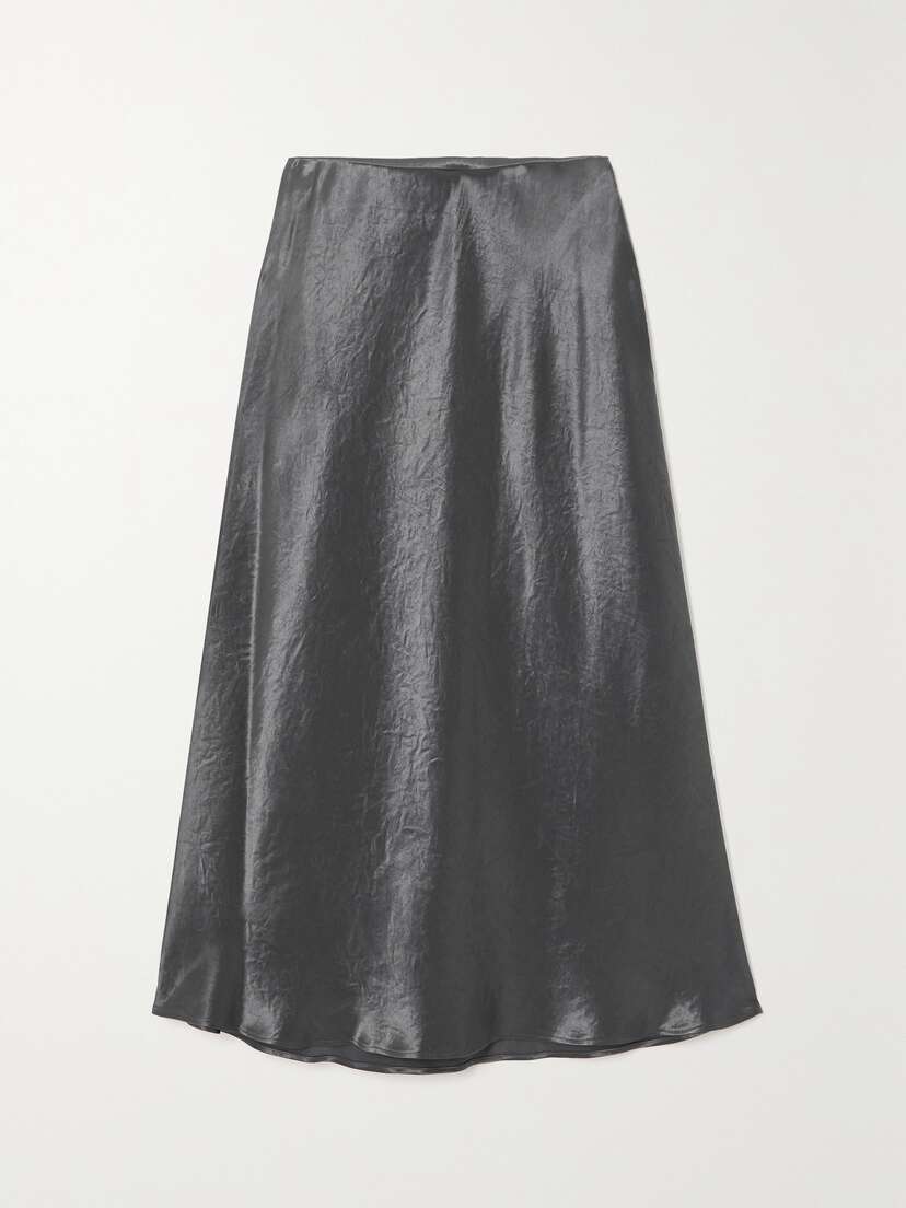 Max Mara Leisure Alessio Crinkled-satin Midi Skirt