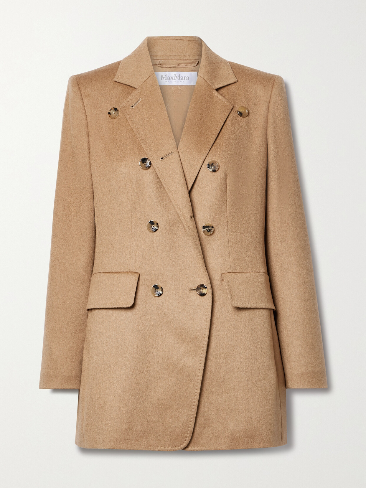 Max Mara - Kartal Double-breasted Wool-flannel Blazer - Brown