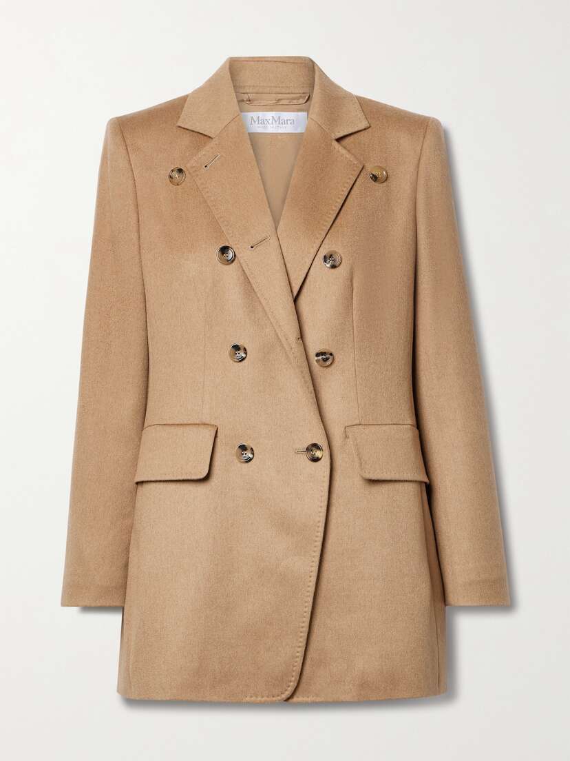 Max Mara Kartal Double-breasted Wool-flannel Blazer - UK 16