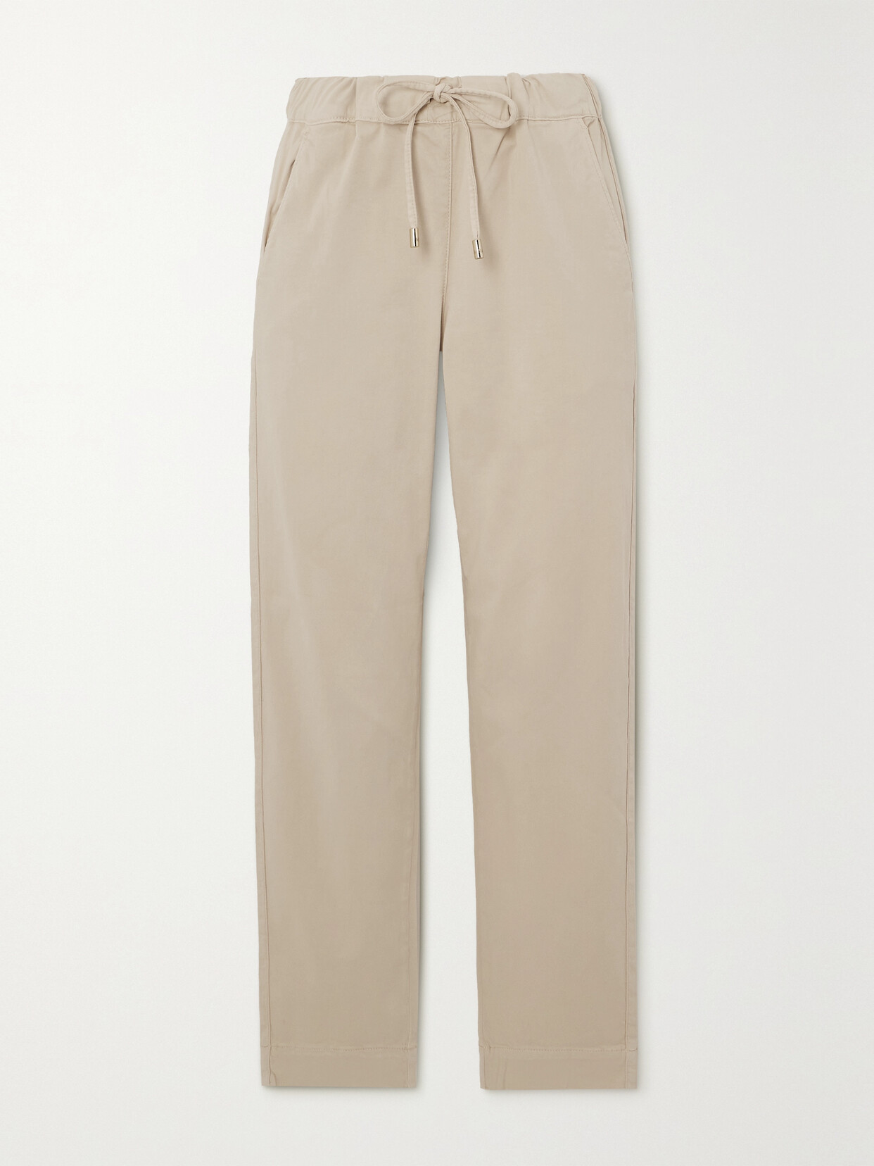 Max Mara Leisure Terreno Cropped Cotton-blend Straight-leg Pants - Off-white