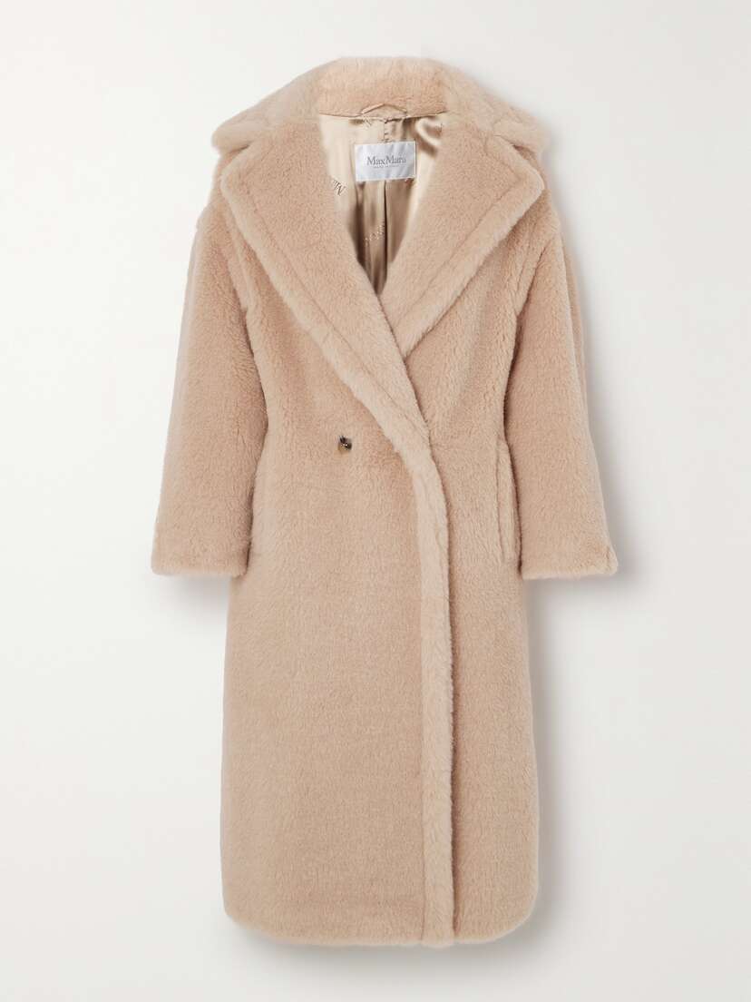 Max Mara Tedgirl Double-breasted Alpaca, Wool And Silk-blend Coat