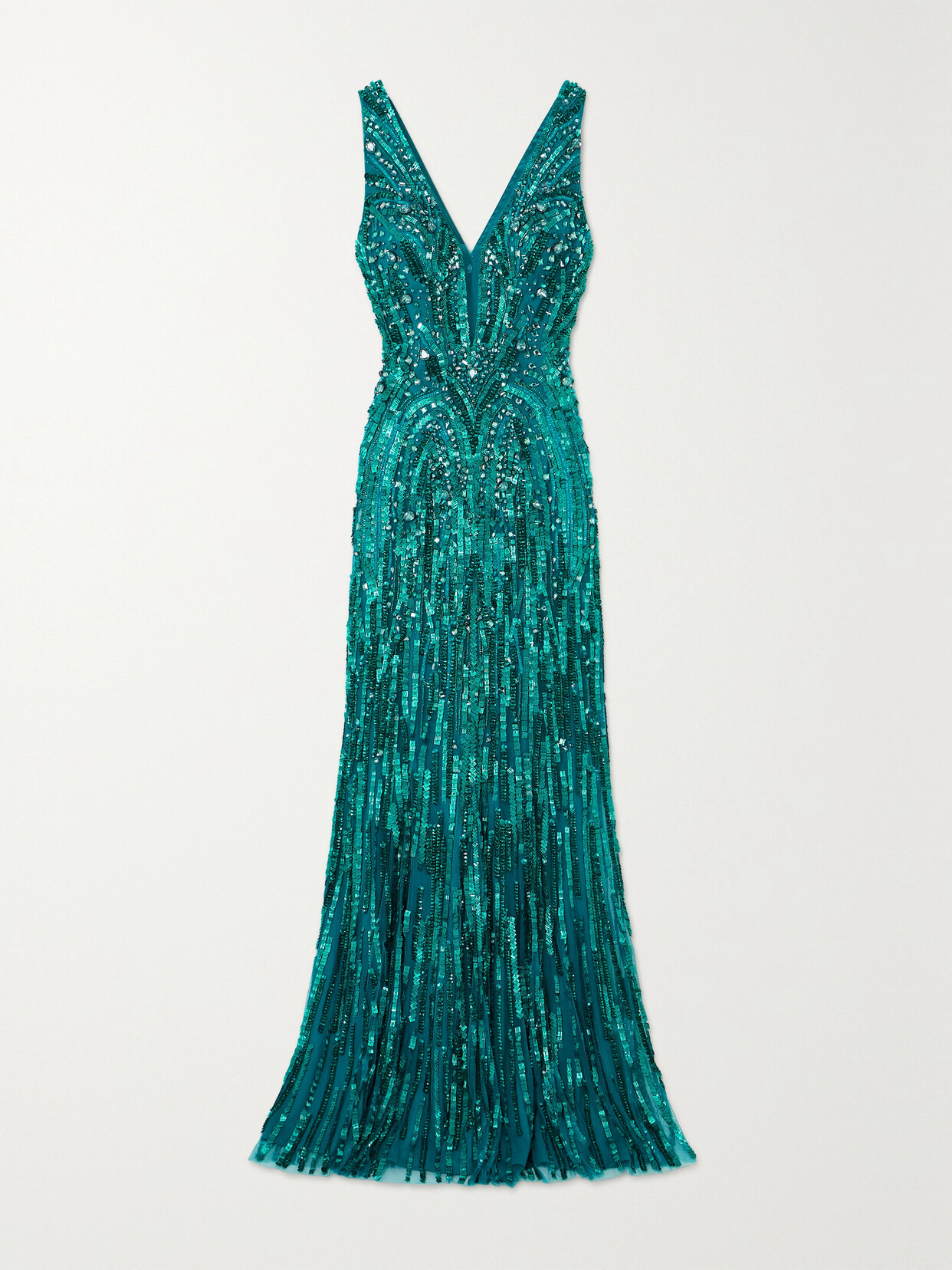 Jenny Packham - Raquel Embellished Tulle Gown - Blue