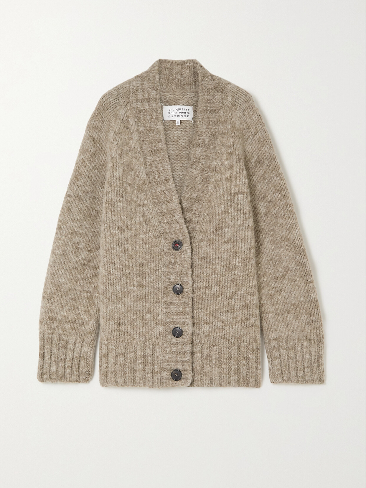 Maison Margiela - Oversized Alpaca, Cotton And Wool-blend Cardigan - Neutrals