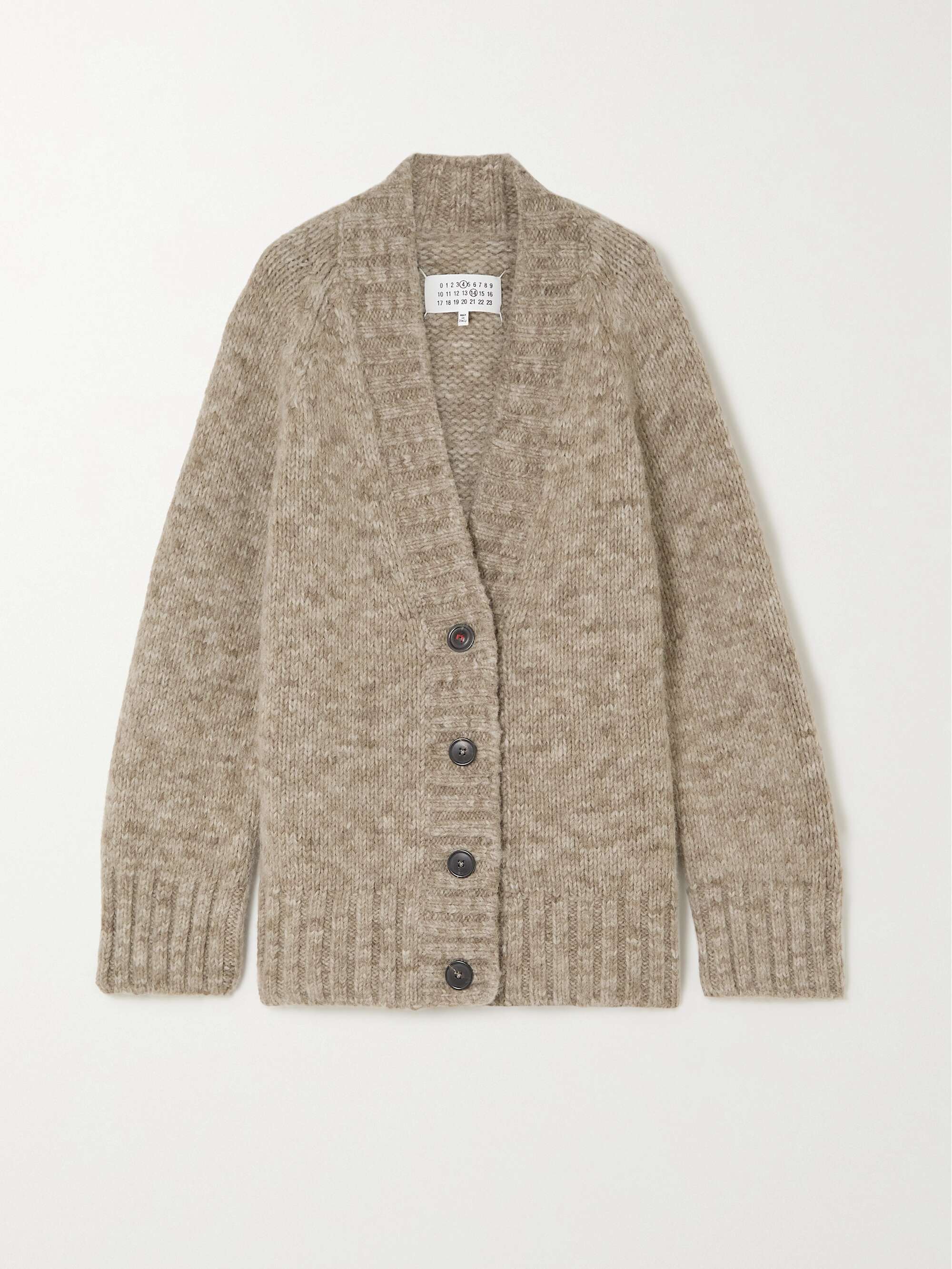 MAISON MARGIELA Oversized alpaca, cotton and wool-blend cardigan | NET ...