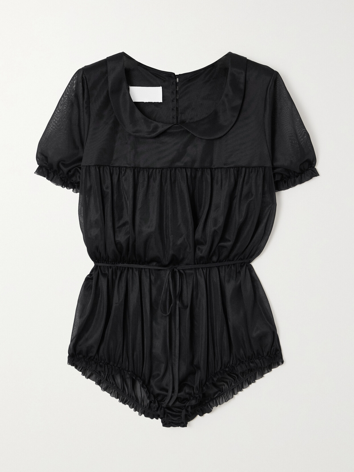 Maison Margiela - Gathered Belted Habotai Bodysuit - Black