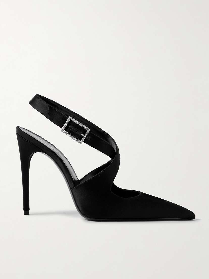 Saint Laurent Spontini Velvet And Satin Pumps - EU 42