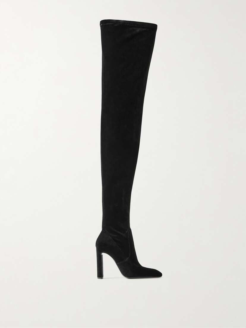 Saint Laurent Velvet Over-the-knee Boots - EU 42