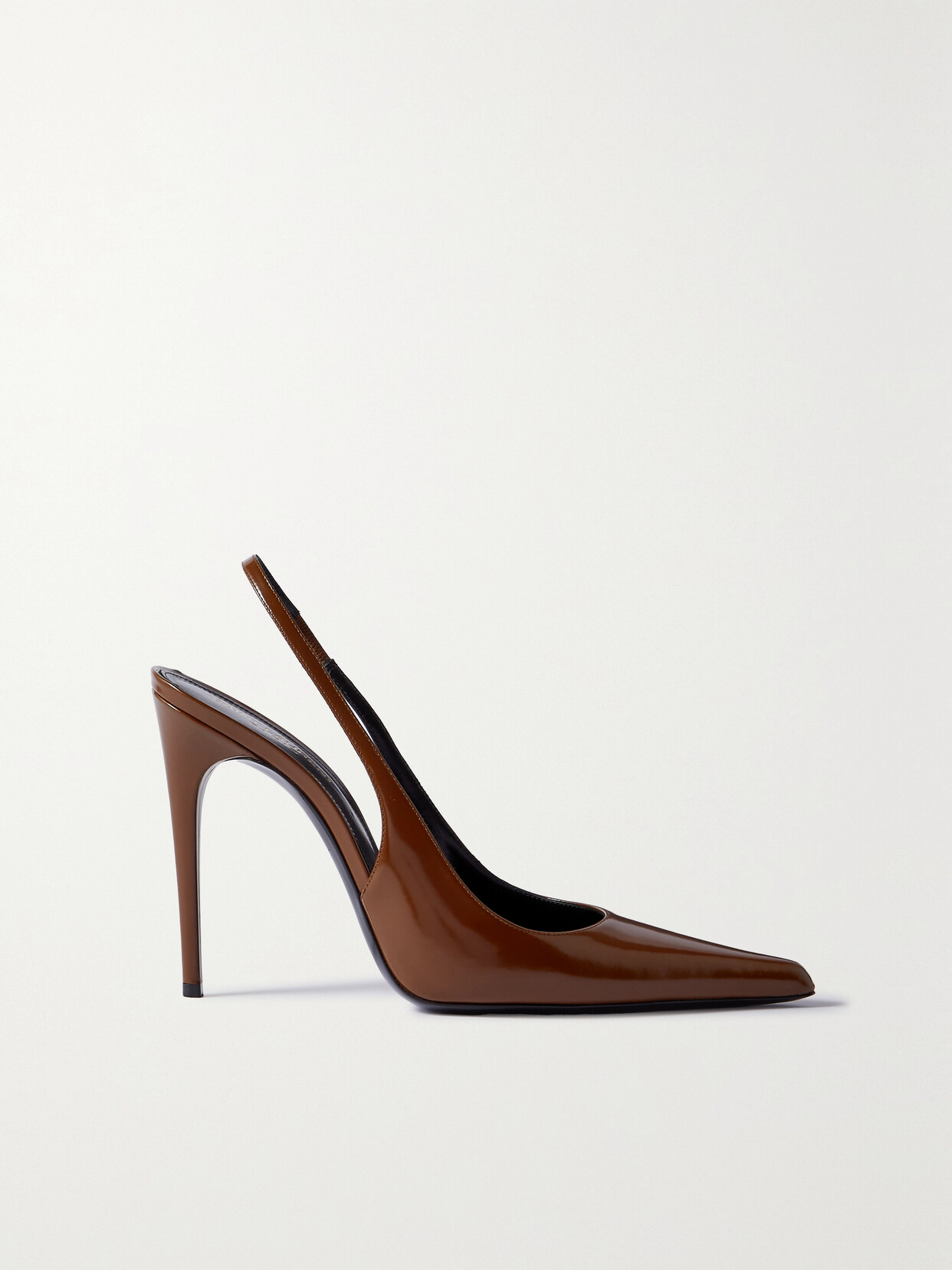SAINT LAURENT Marilyn Patent-leather Slingback Pumps