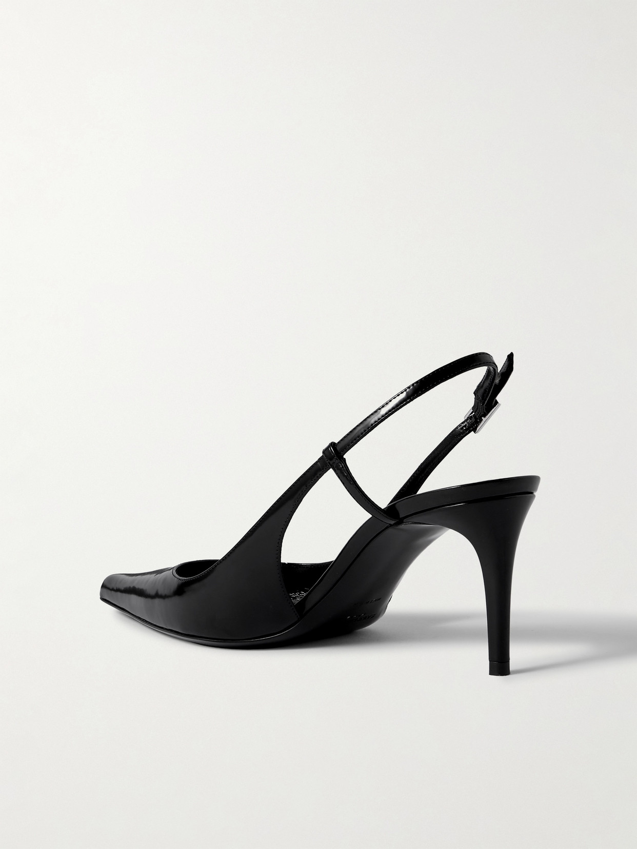 SAINT LAURENT VENDOME PATENT-LEATHER SLINGBACK PUMPS 