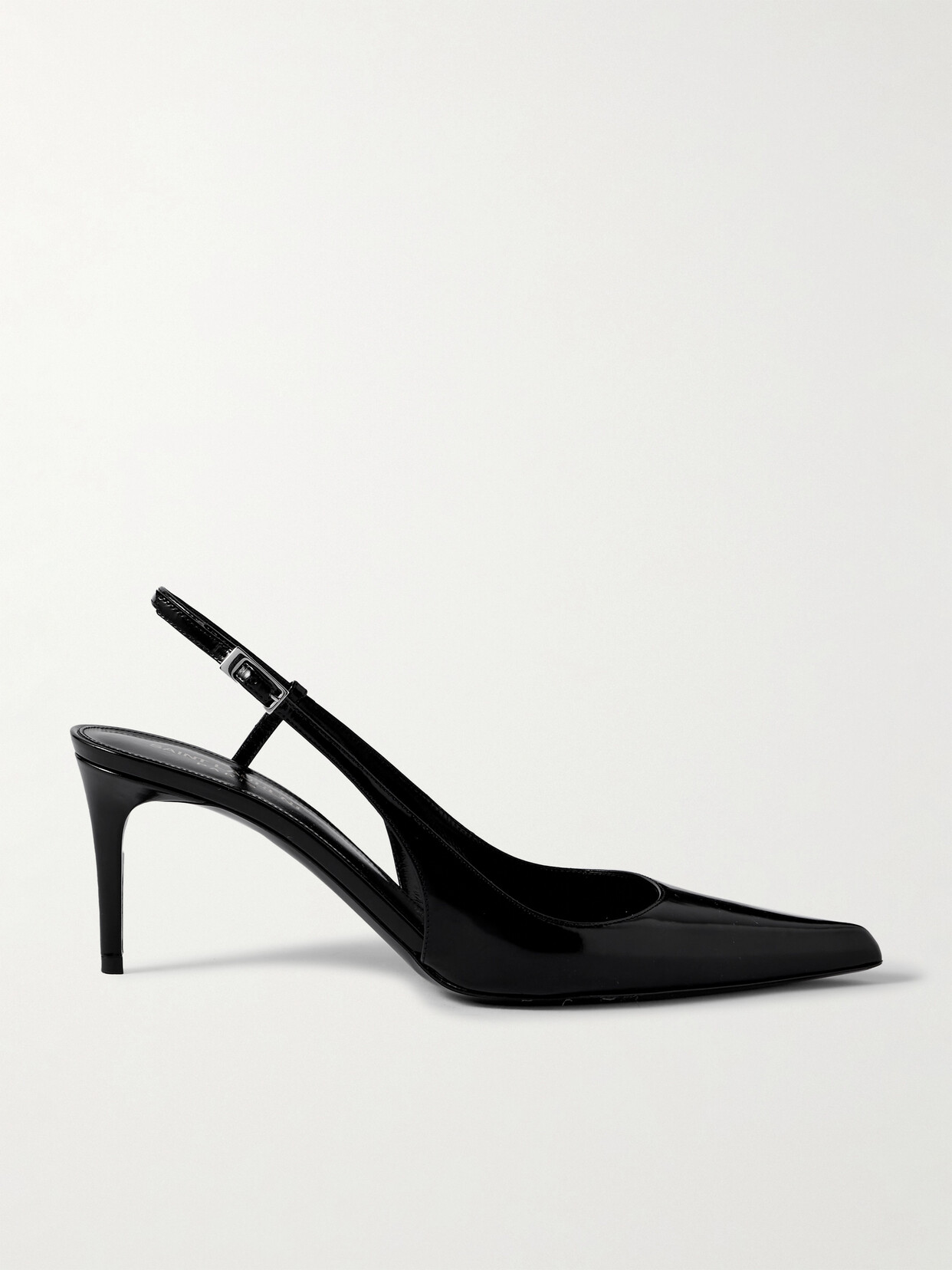 Saint Laurent Marilyn Patent-leather Slingback Pumps In Black