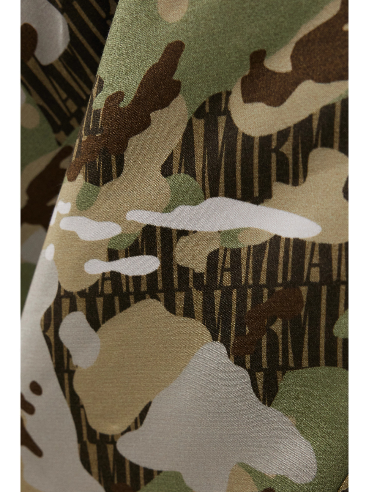 Amiri Camo Mini Slip Dress In Green