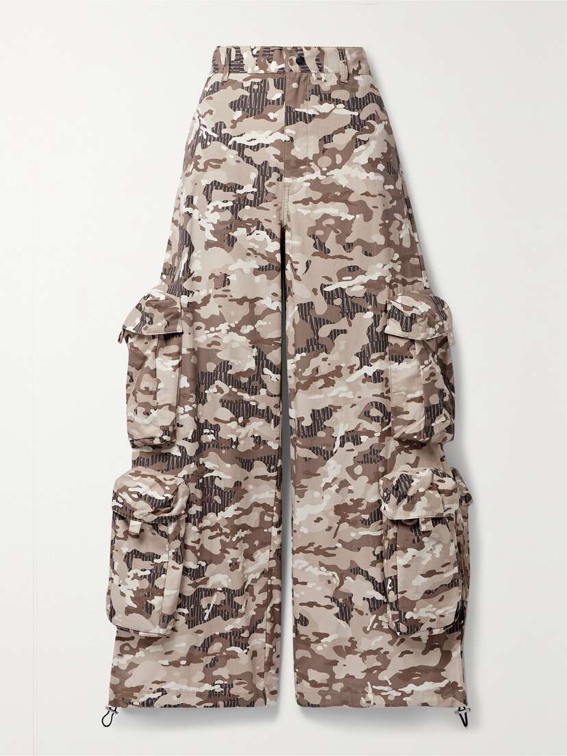 AMIRI Camouflage-print Cotton-ripstop Wide-leg Cargo Pants