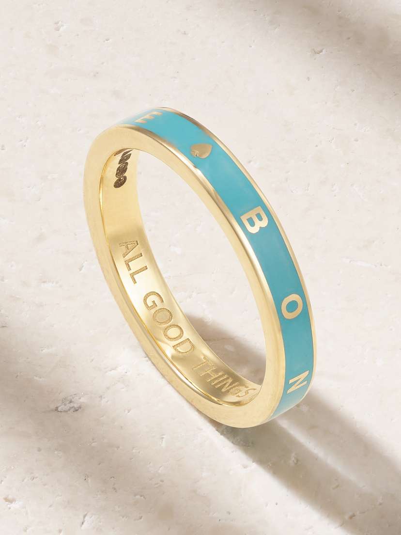 Foundrae Reverie 18-karat Gold And Enamel Ring