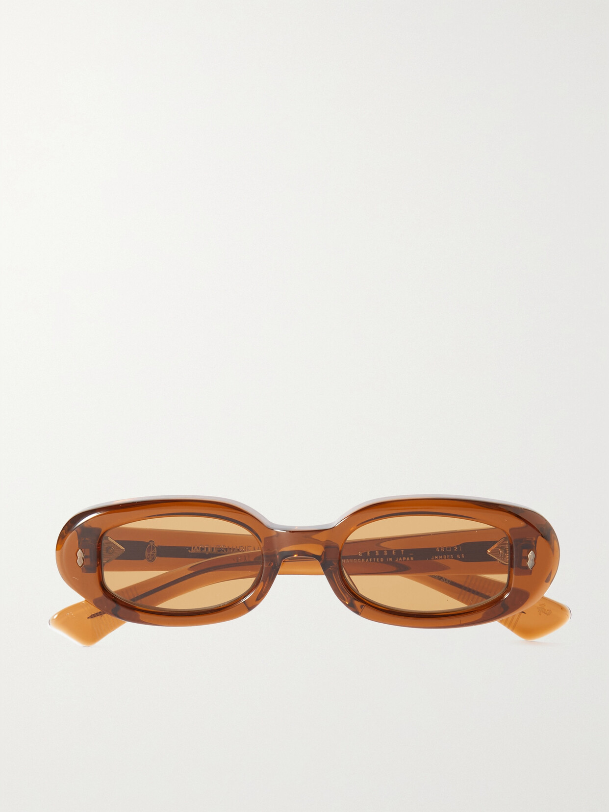 Jacques Marie Mage Besset Oval-frame Acetate Sunglasses In Brown