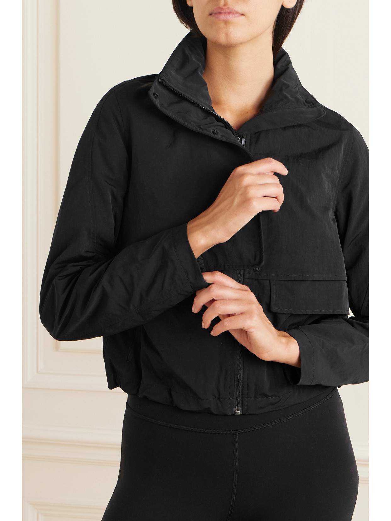 Shop Lululemon Hooded Glyde Jacket In Black