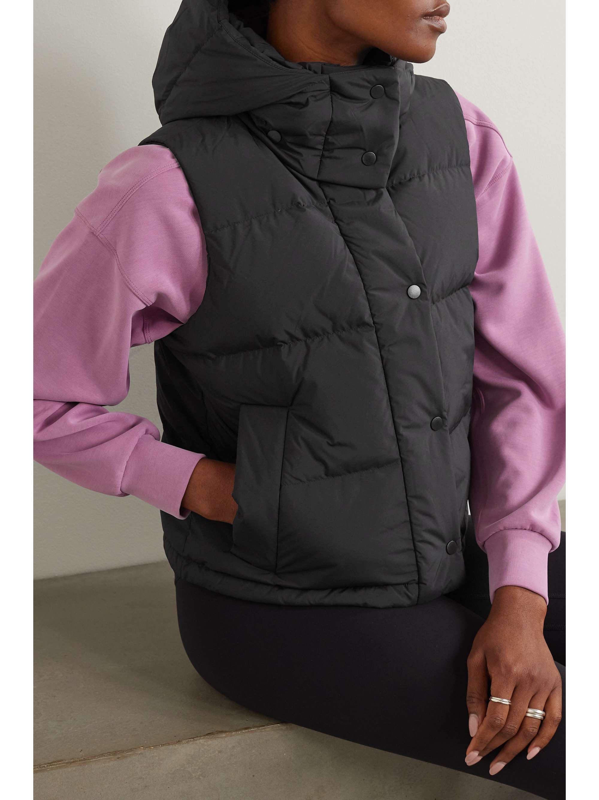 LULULEMON Wunder Puff cropped hooded quilted recycled-Glyde LULULEMON Wunder Puff cropped hooded quilted recycled-Glyde