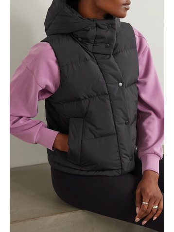 LULULEMON Wunder Puff cropped hooded quilted recycled-Glyde™ down vest