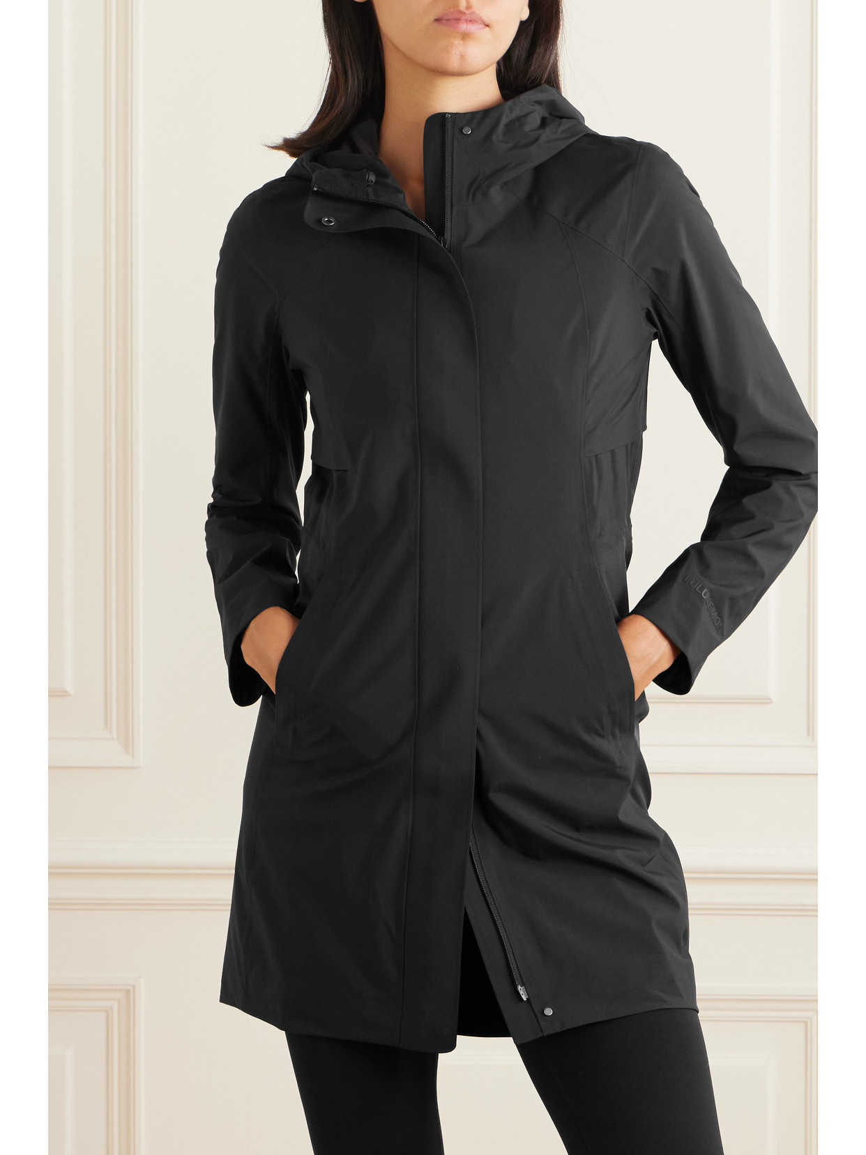 Shop Lululemon Rain Rebel Hooded Glyde Jacket In Black