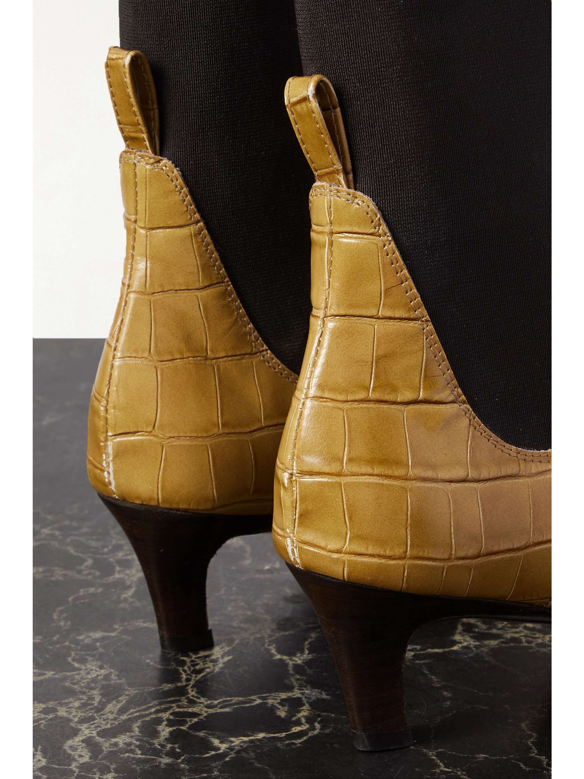TOTEME The Mid Heel leather ankle boots
