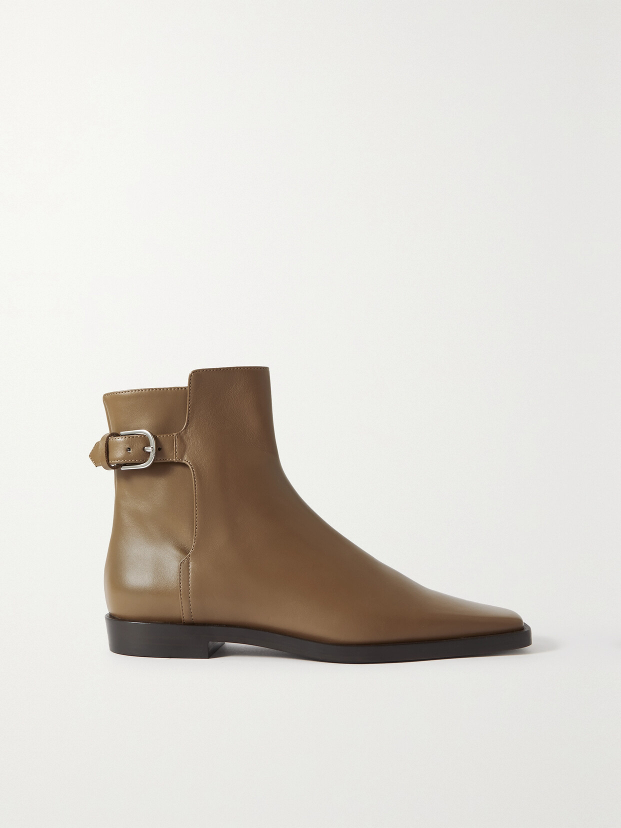 TOTEME - + Net Sustain The Belted Leather Ankle Boots - Neutrals