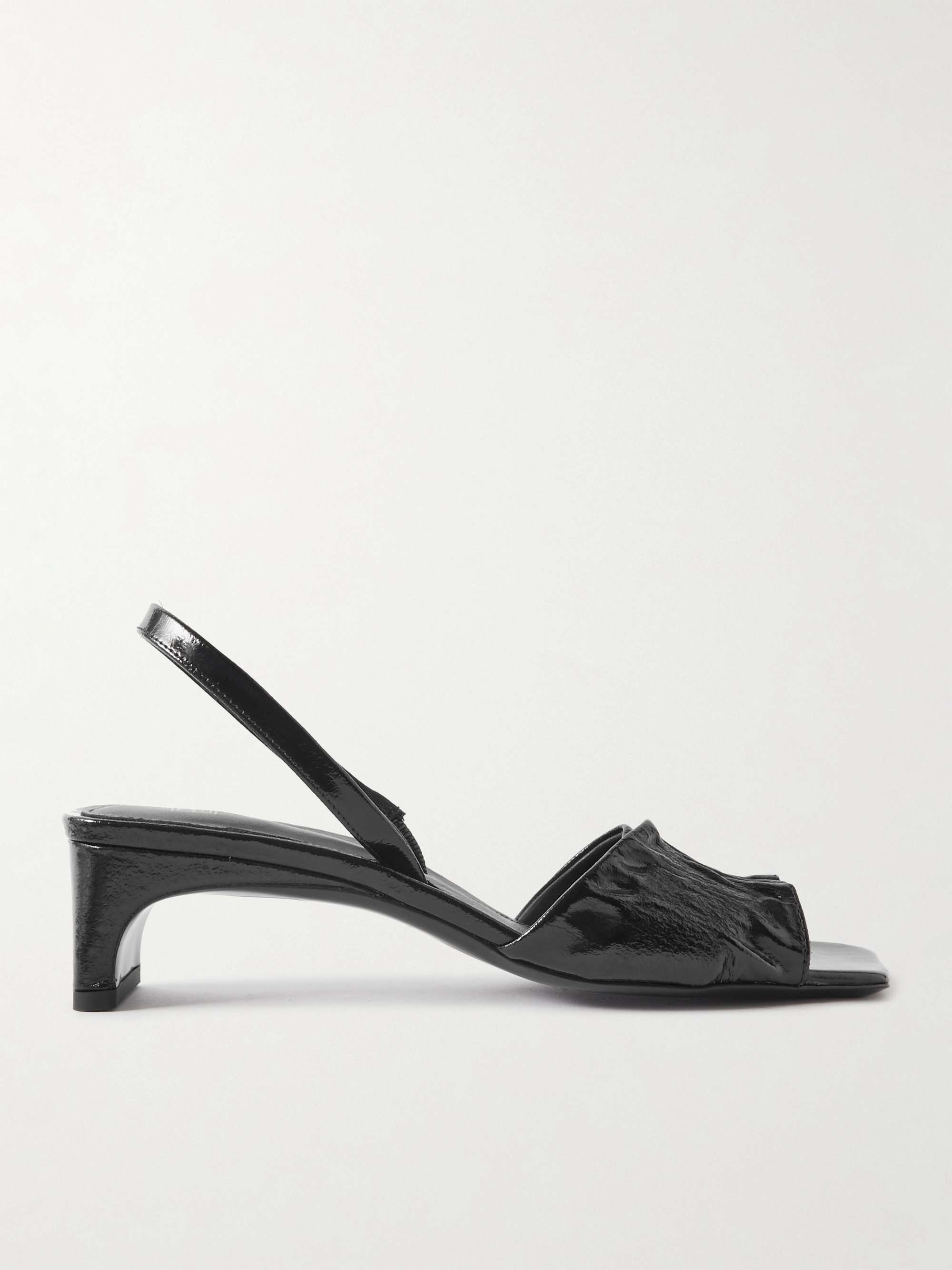 Black leather slingback best sale sandals
