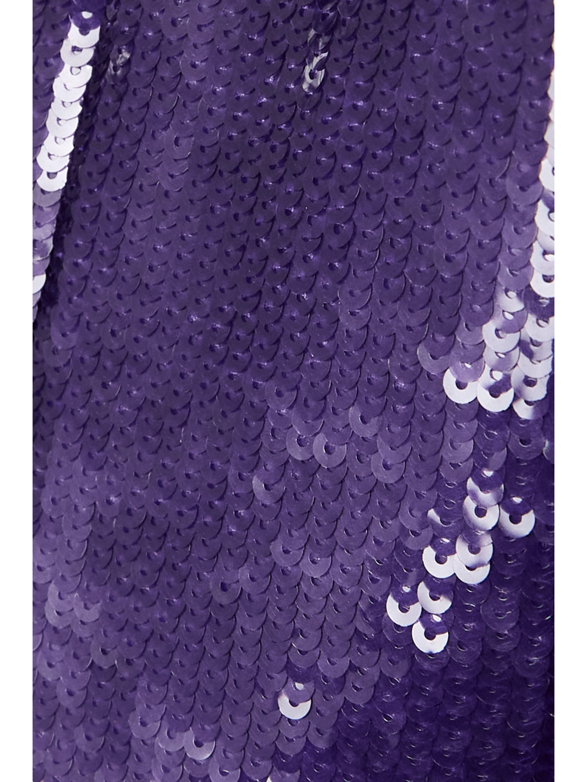 Huishan Zhang Andy pleated sequined satin maxi dress