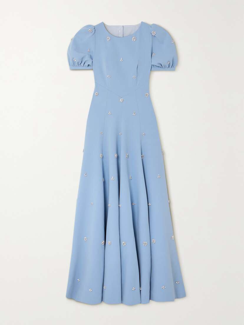 Huishan Zhang Anastasia Cutout Crystal-embellished Crepe Gown - UK 18