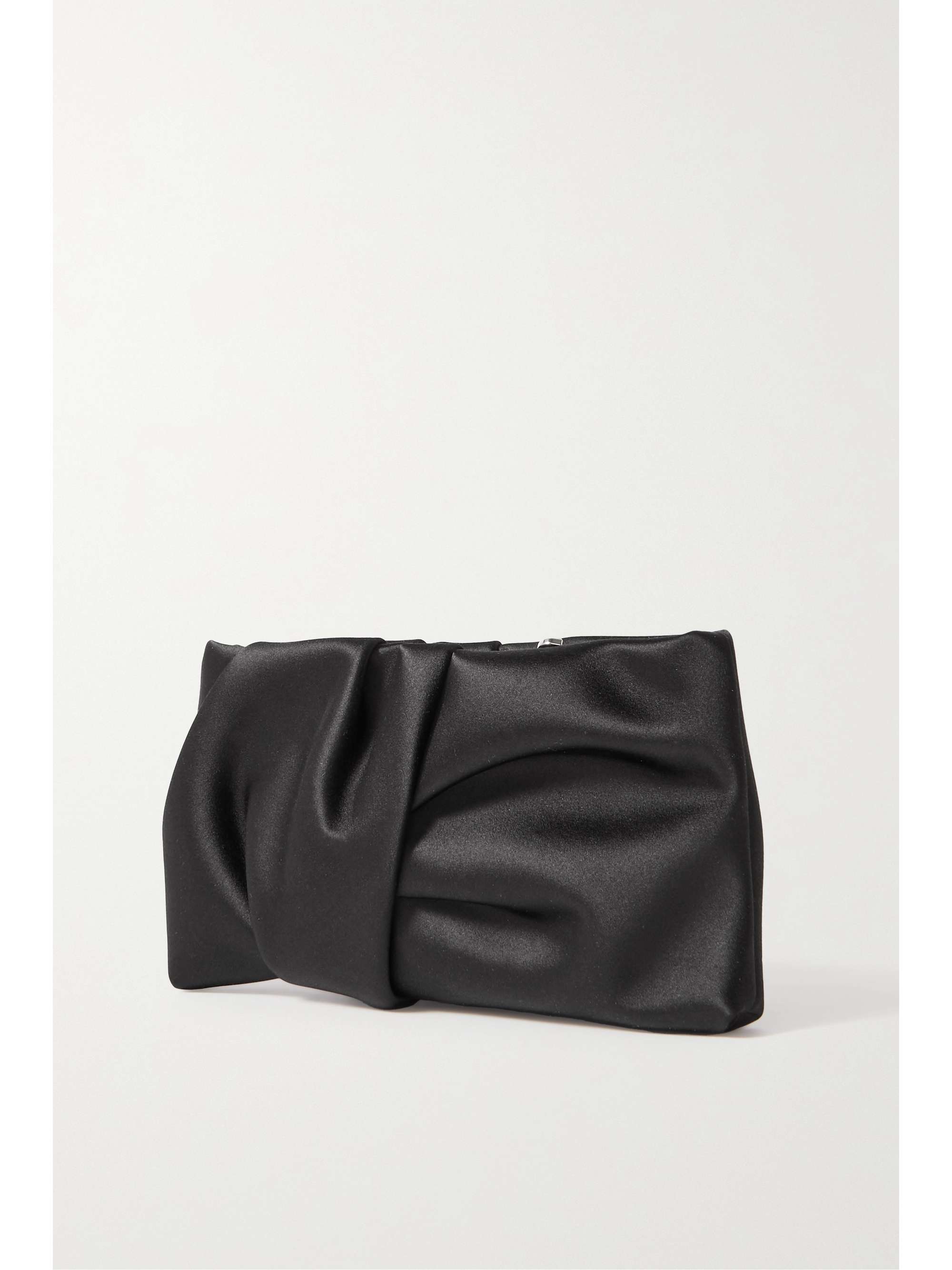 JIMMY CHOO Bonny サテン クラッチ ギャザー入り | NET-A-PORTER