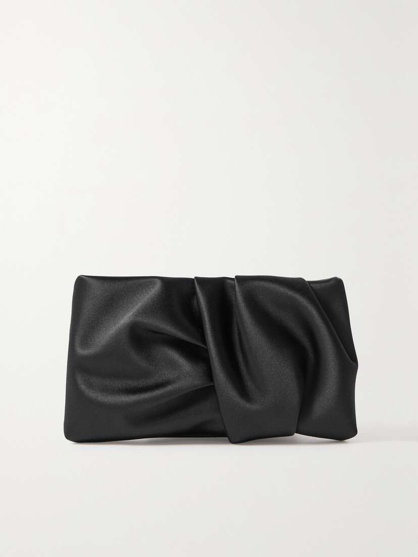 Jimmy Choo Bonny Gathered Satin Clutch
