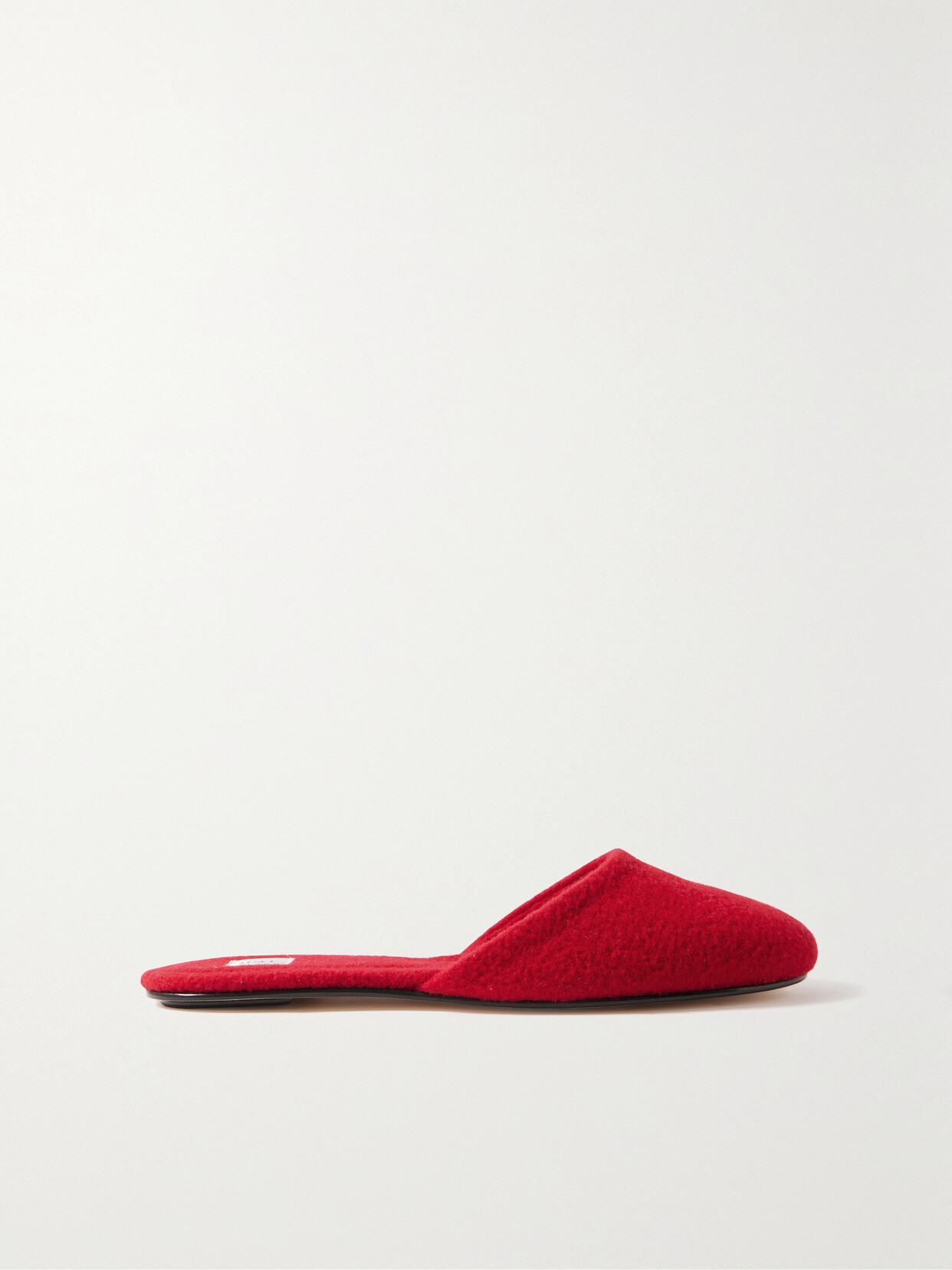 Leset Romy Fleece Mules In Red