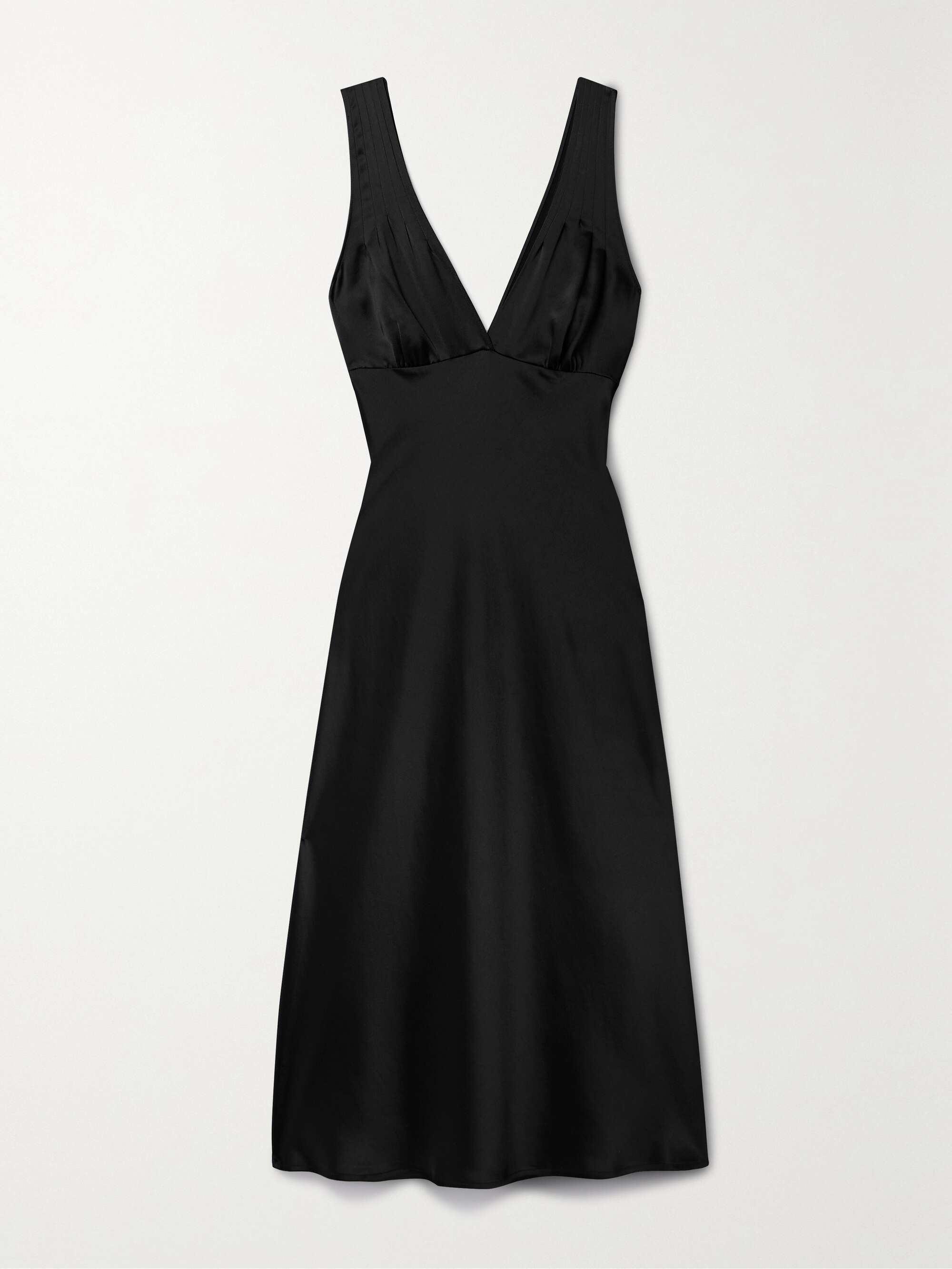 LESET Barb satin midi dress NETAPORTER