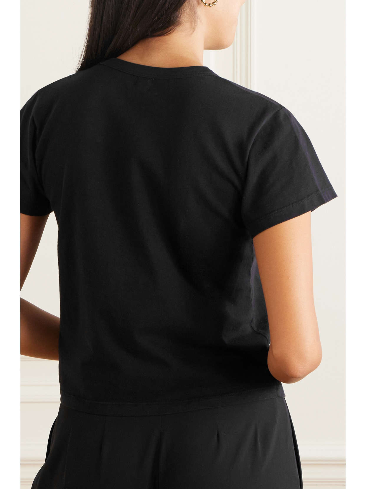 Shop Leset Margo Cotton-jersey T-shirt In Black