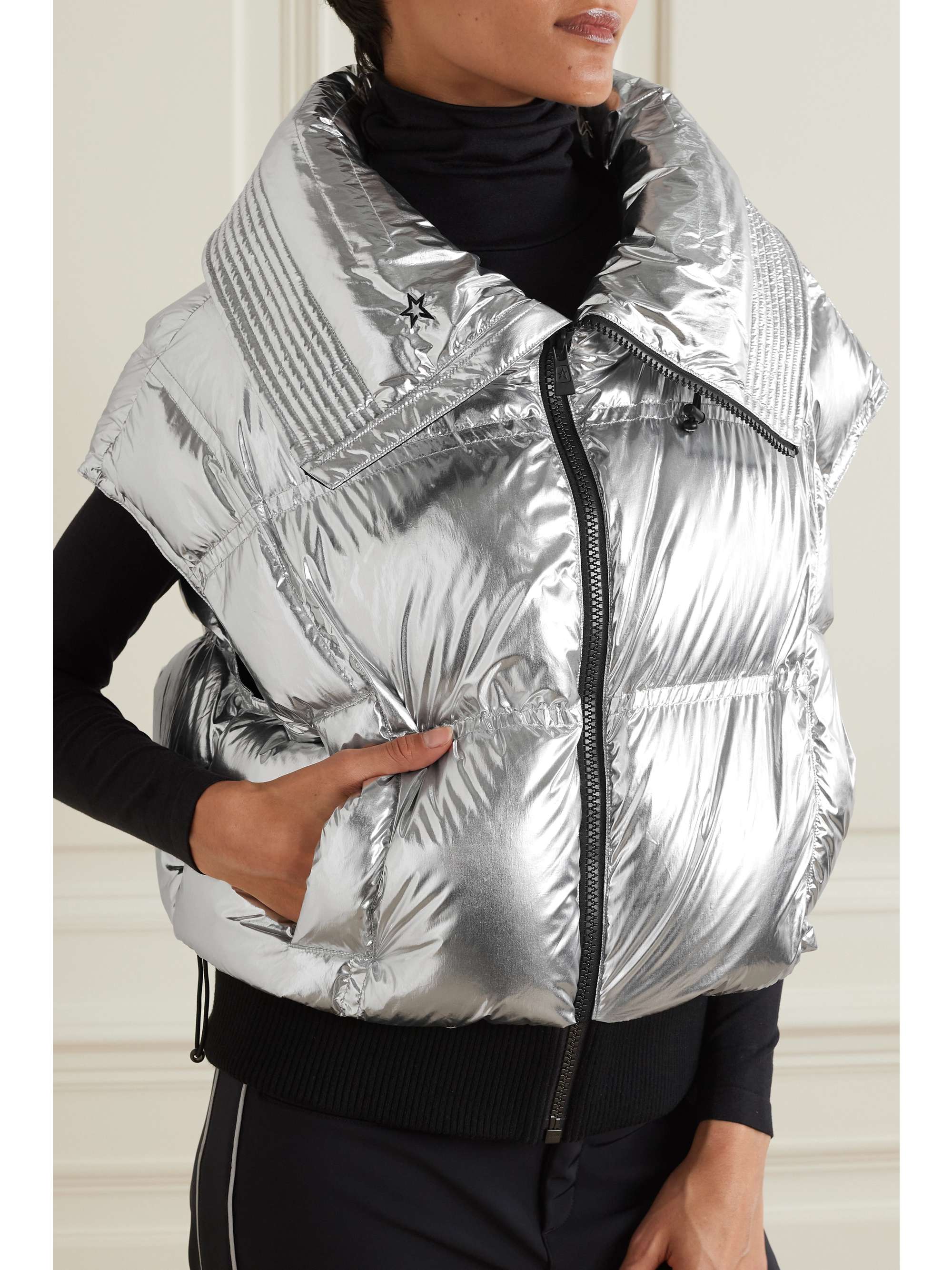 PERFECT MOMENT Sierra quilted metallic down gilet | NET-A-PORTER