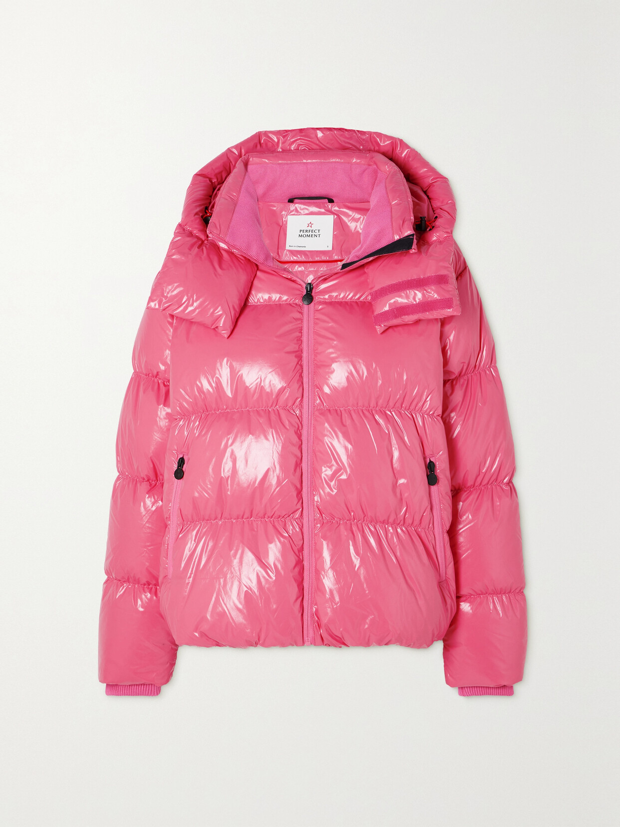 Perfect Moment January Hooded Quilted Glossed-shell Down Ski Jacket - Pink