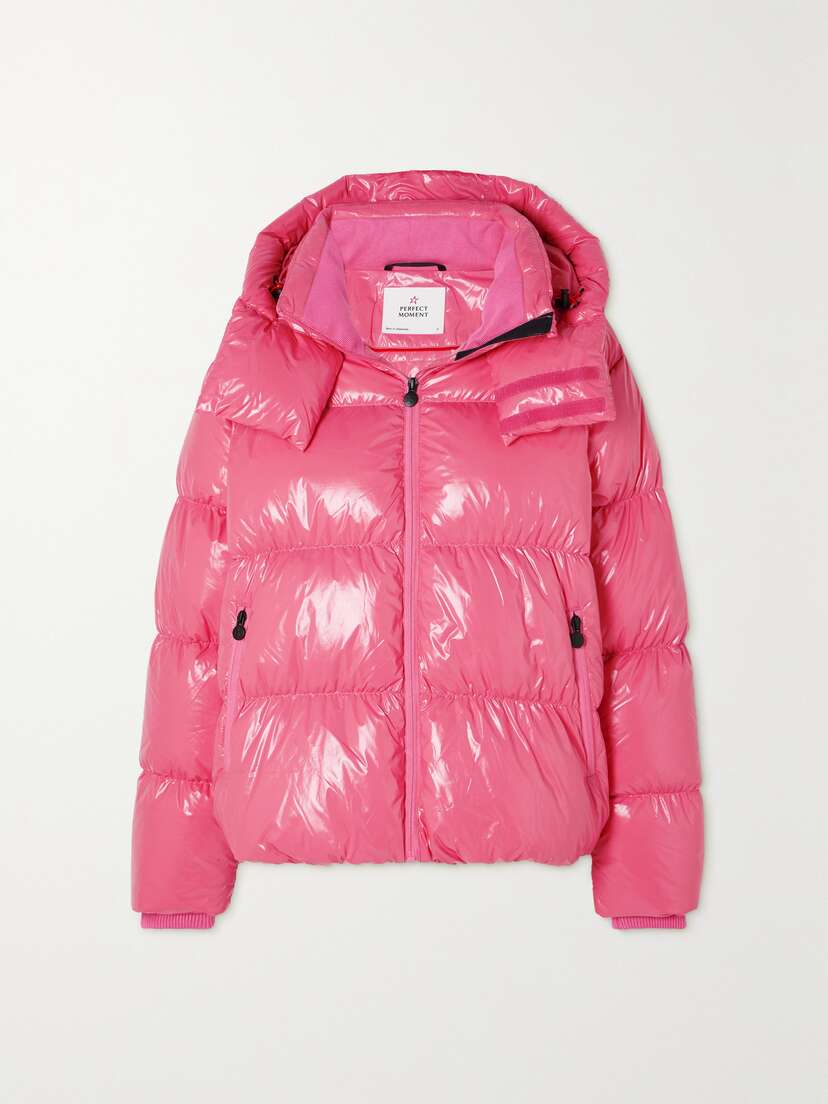 Perfect Moment January Hooded Quilted Glossed-shell Down Ski Jacket