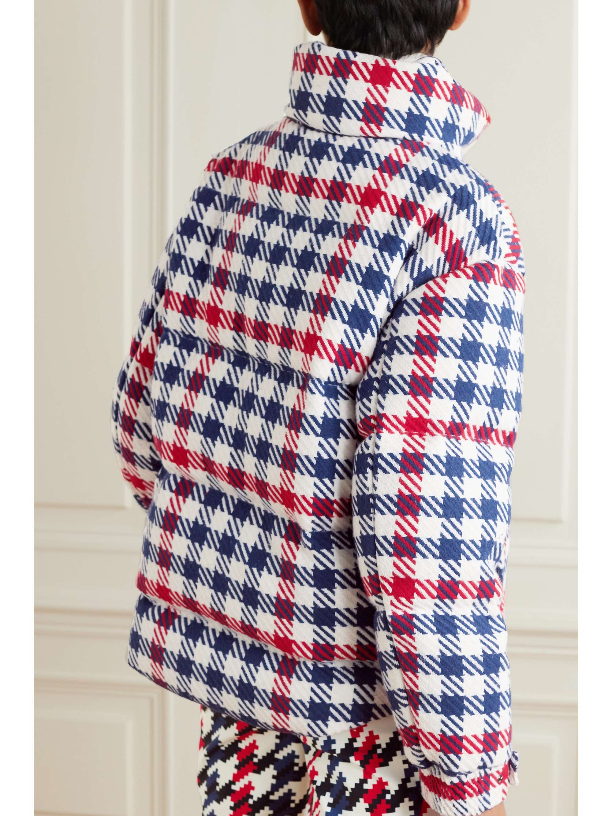 PERFECT MOMENT Houndstooth quilted padded down ski jacket