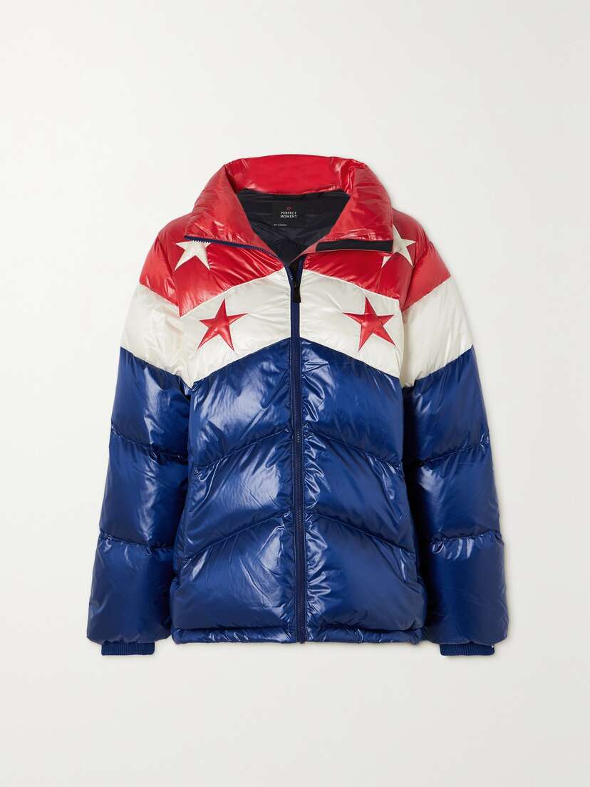 Perfect Moment Stellar Quilted Glossed-shell Down Ski Jacket