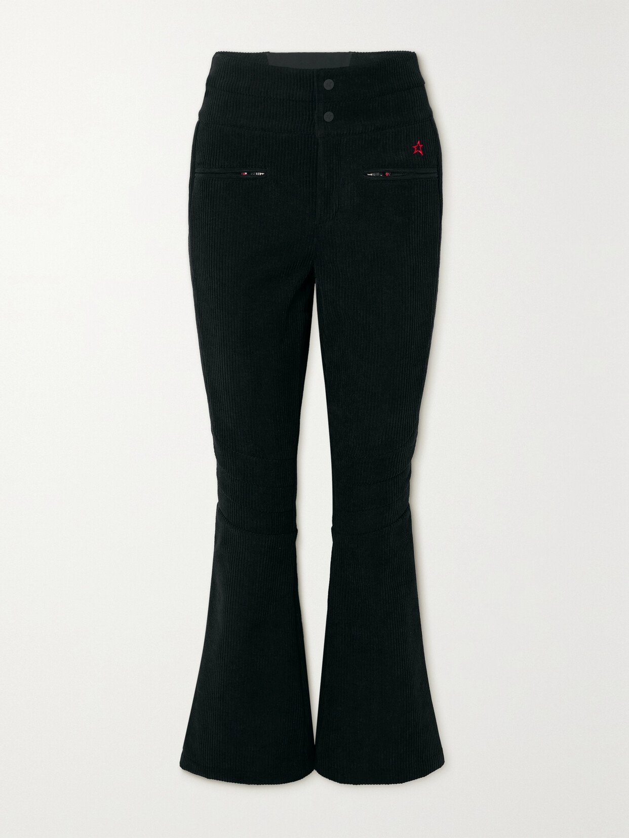 Perfect Moment Aurora Flared Corduroy Ski Pants In Black