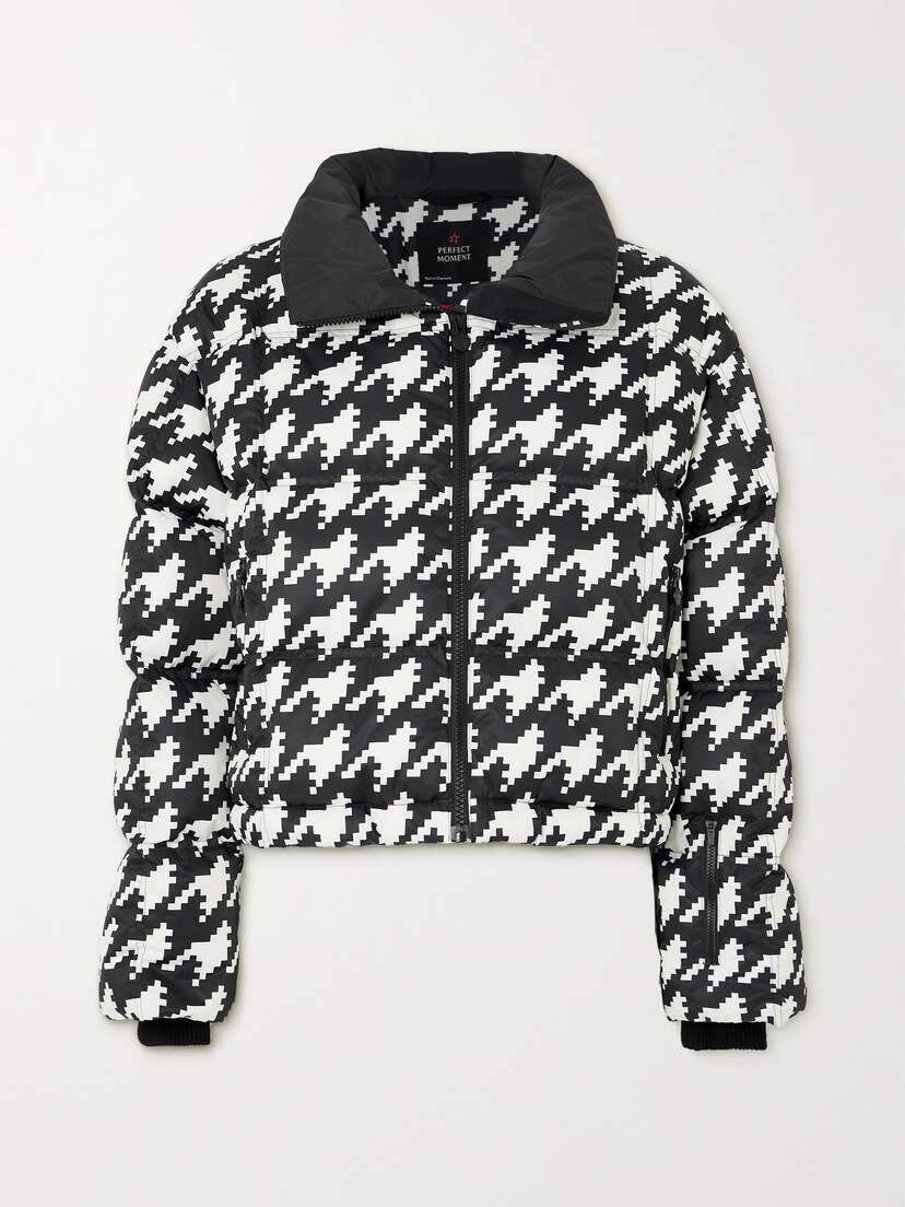 Perfect Moment Nevada Duvet Ii Quilted Houndstooth Down Ski Jacket