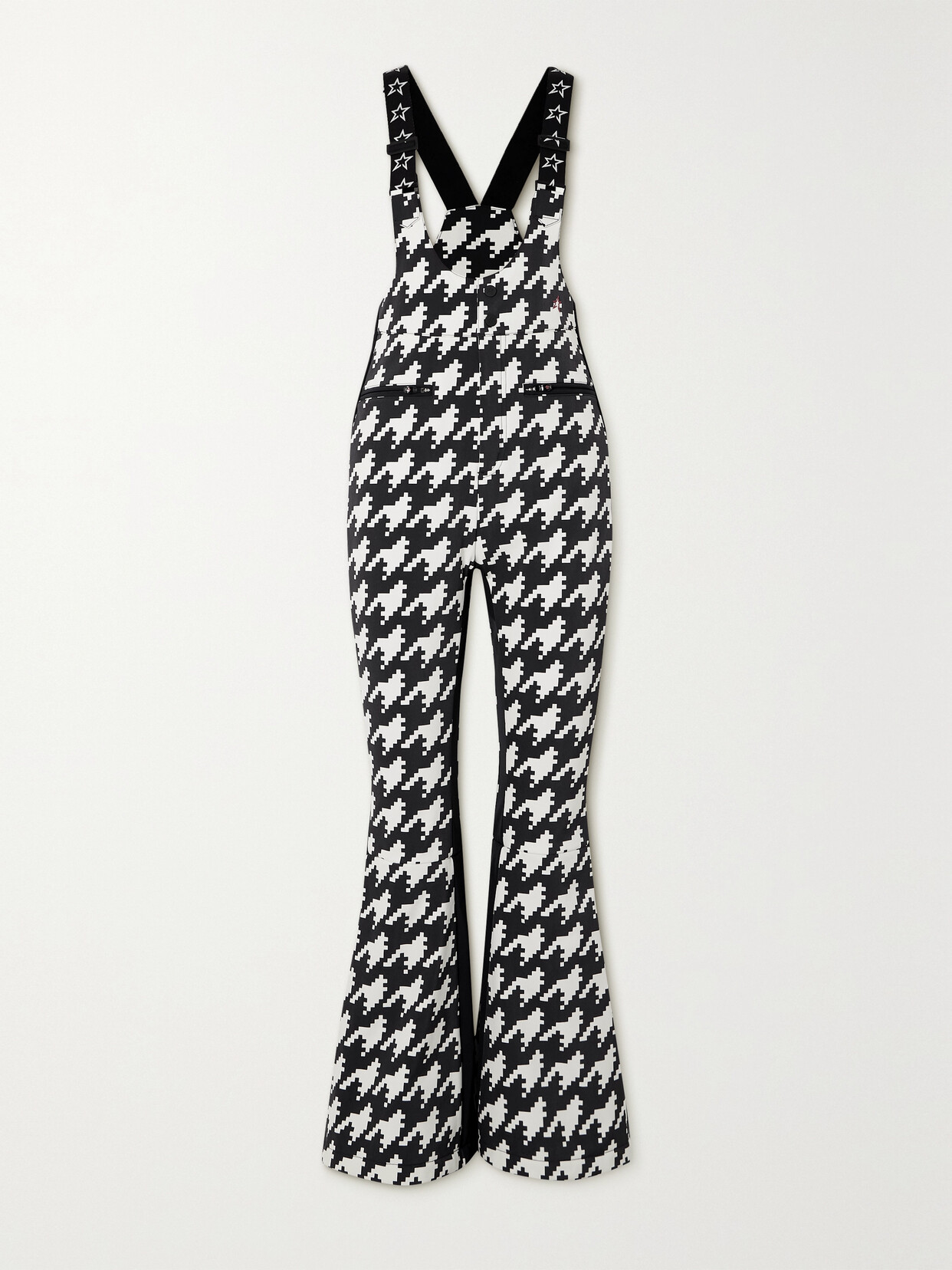 Shop Perfect Moment Isola San Houndstooth Salopettes In Black