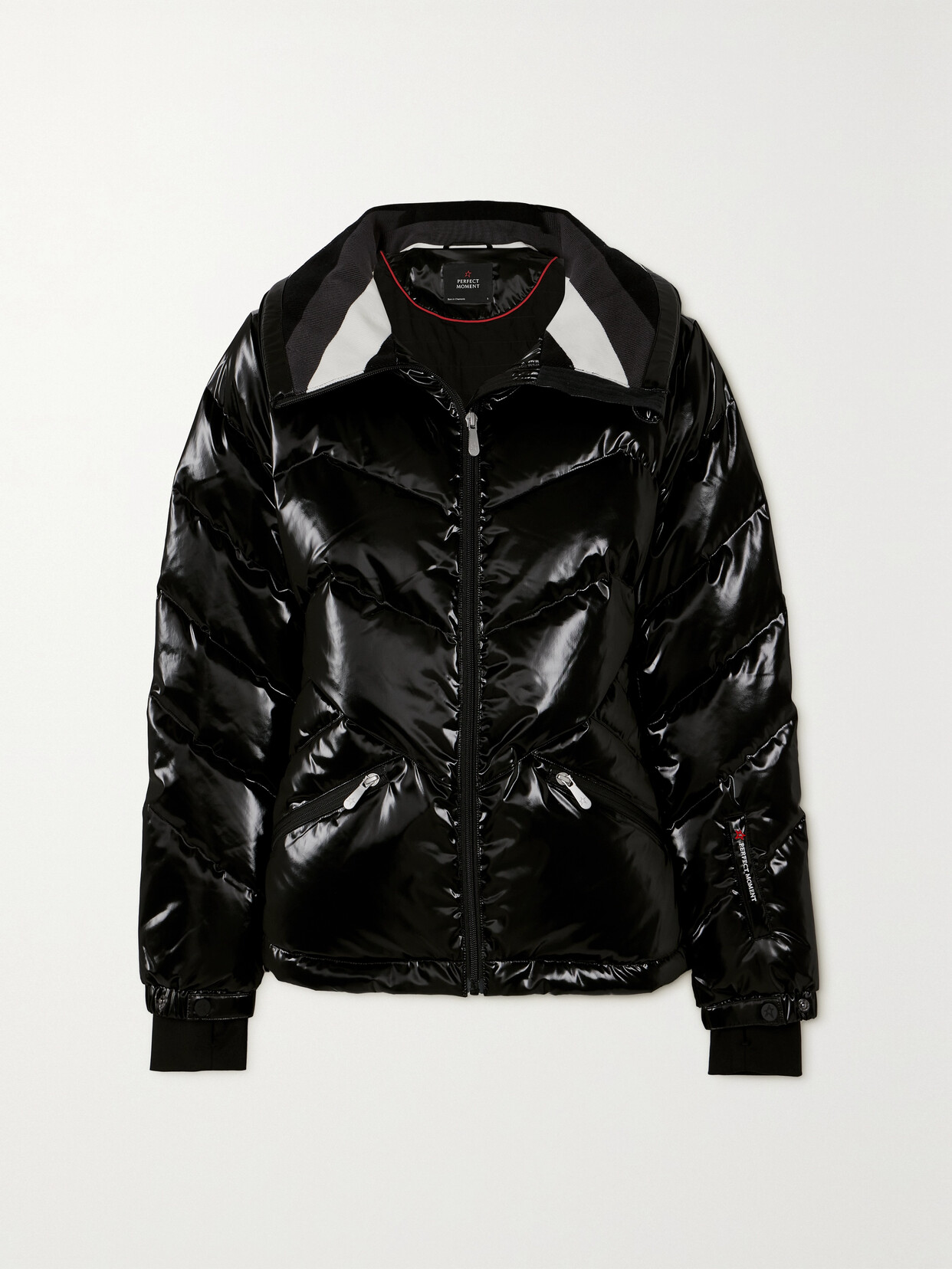 Shop Perfect Moment Duvet Quilted Down Ski Jacket In Black