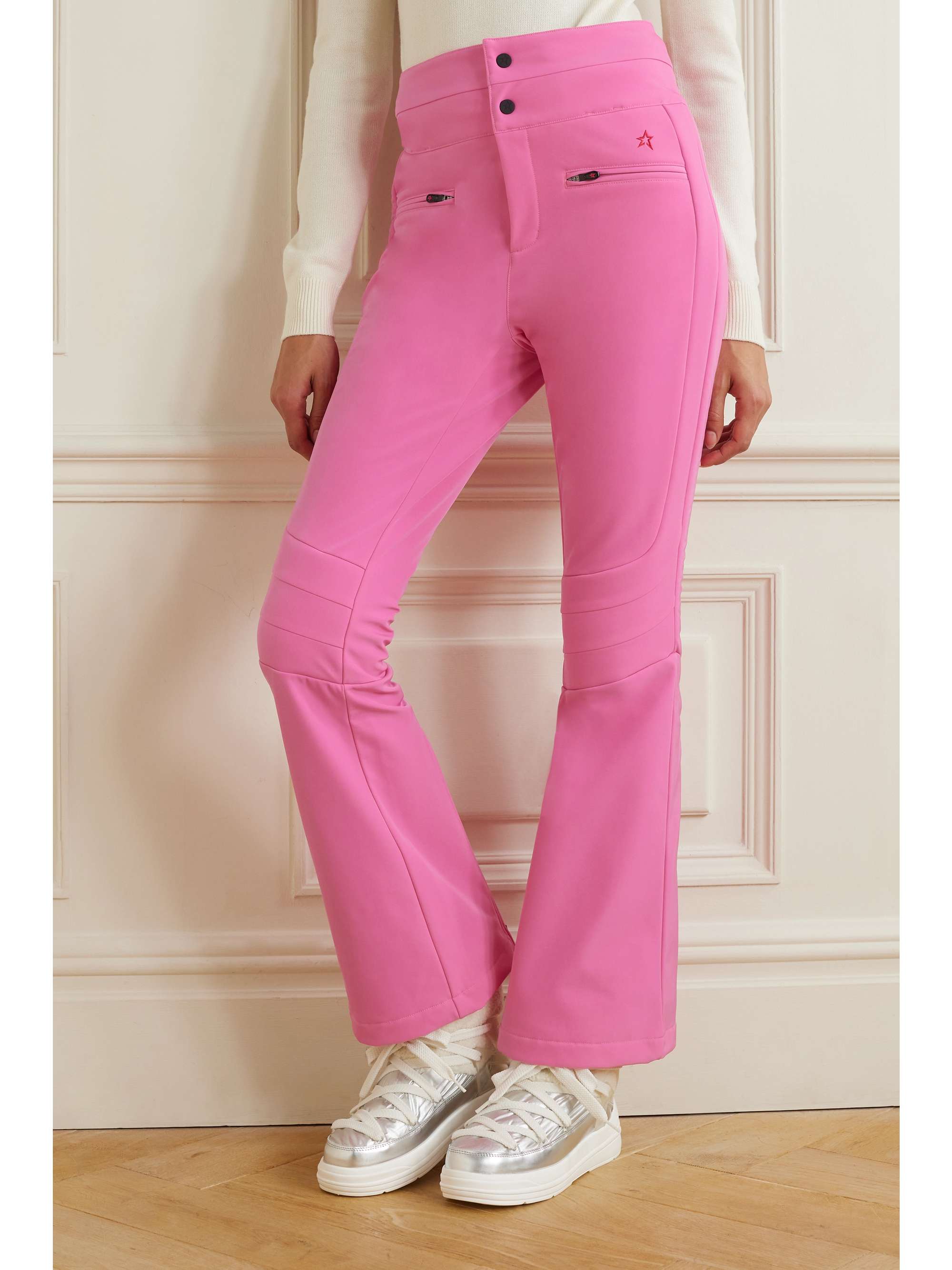 PERFECT MOMENT Aurora houndstooth high-rise flared ski pants