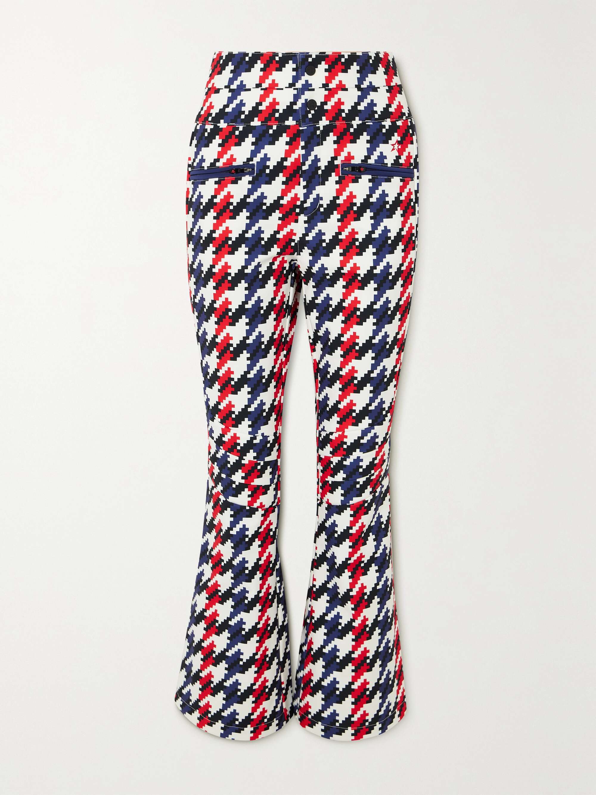 Aurora houndstooth flared ski pants