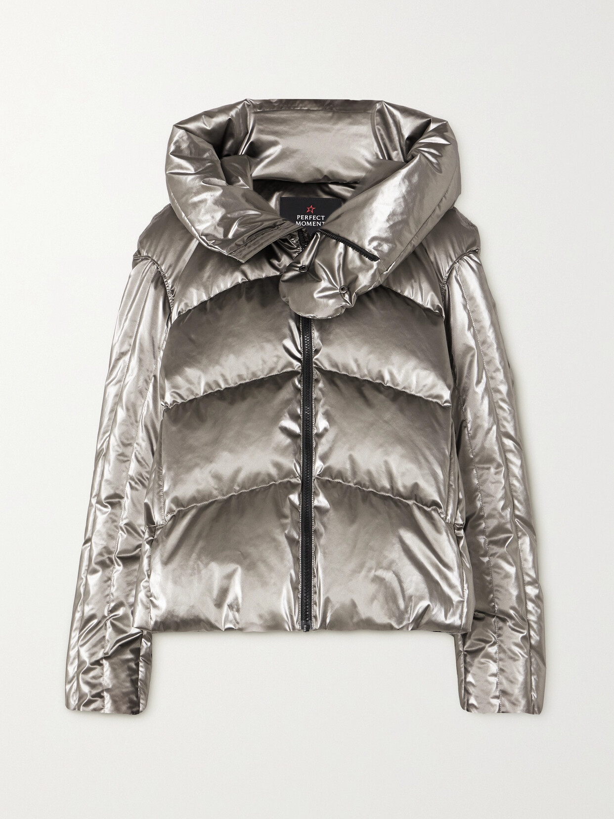 Perfect Moment Orelle Hooded Metallic Quilted Down Ski Jacket