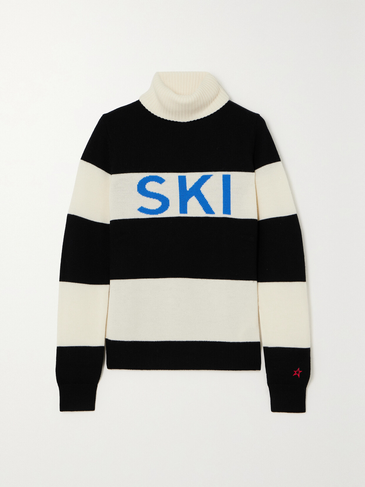 Perfect Moment - Striped Intarsia Merino Wool Turtleneck Sweater - Multi