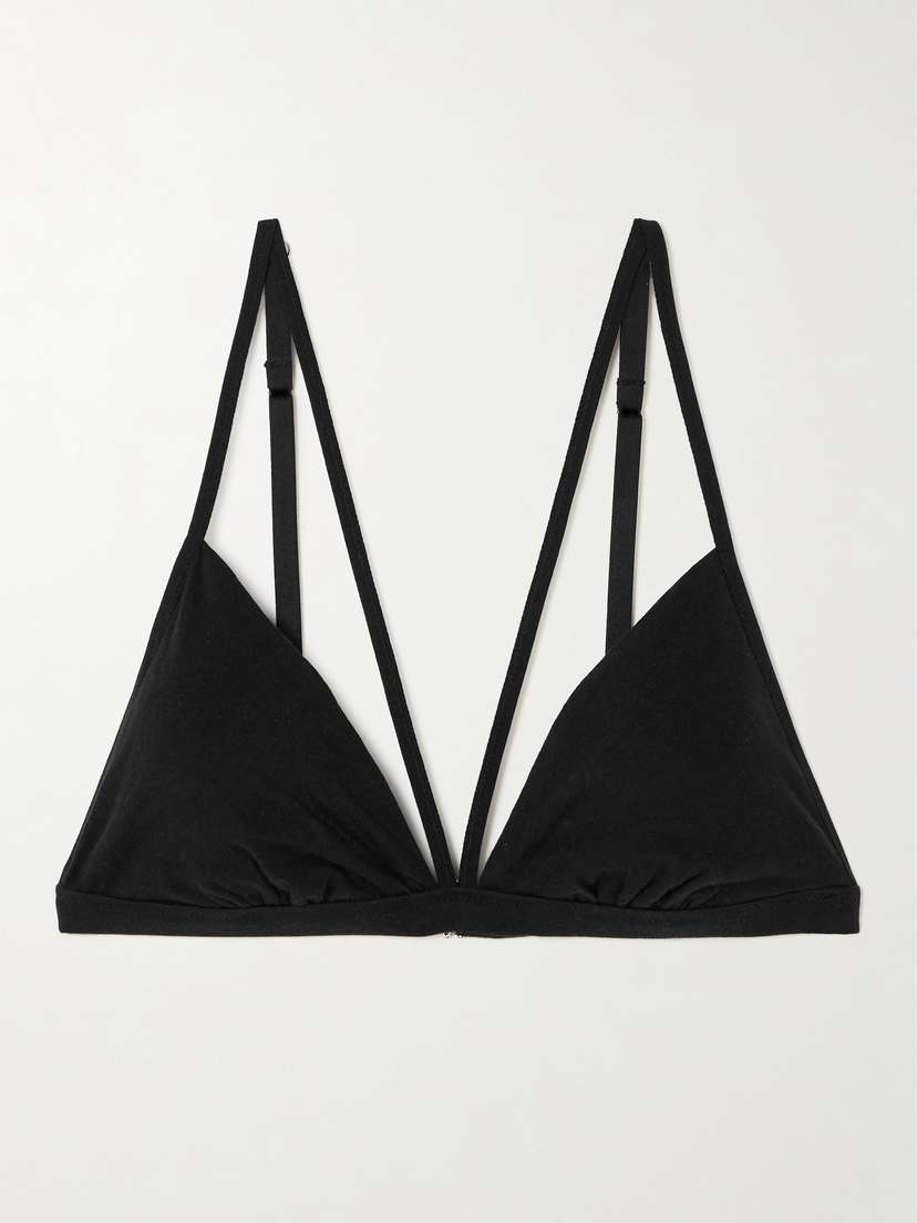 Skin + Net Sustain Evita Organic Pima Cotton-jersey Soft-cup Triangle Bra