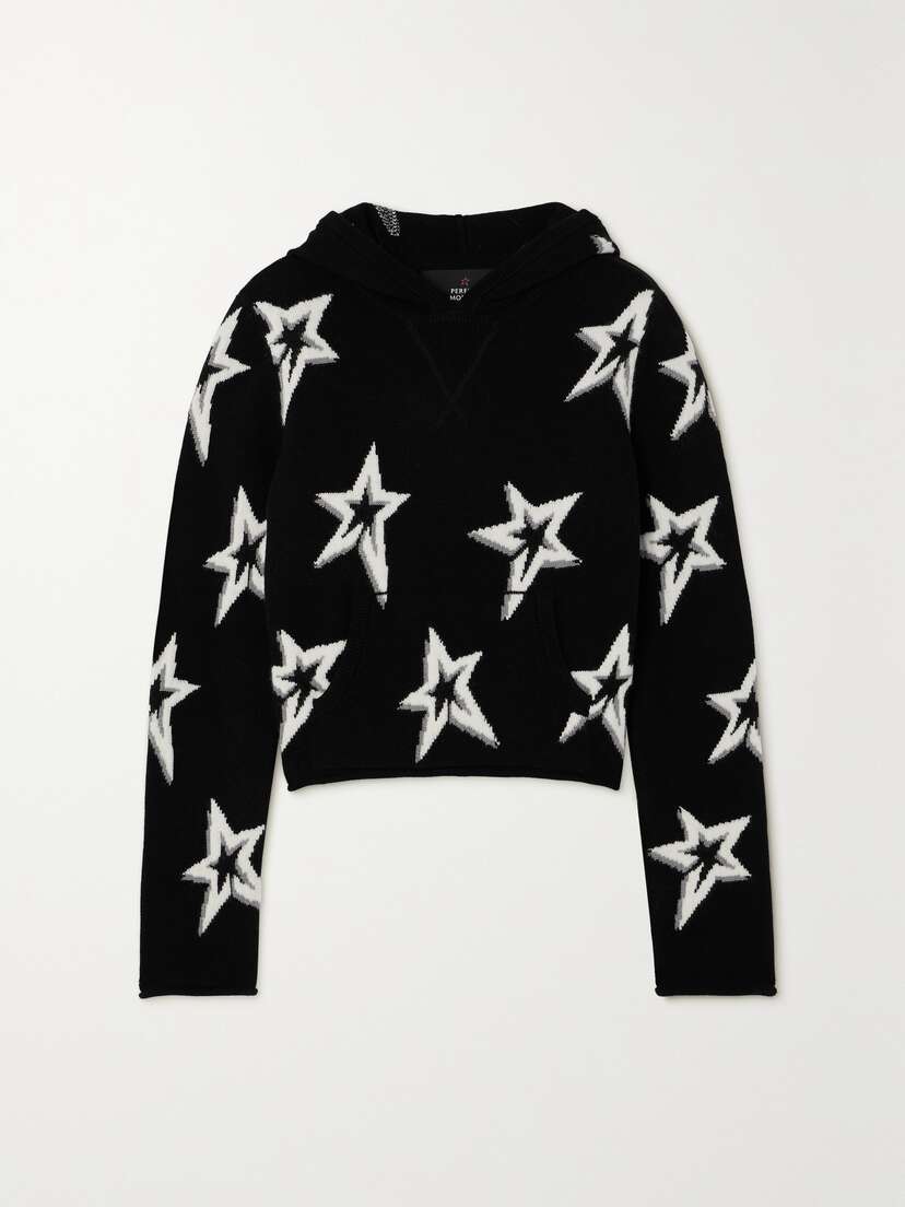 Perfect Moment Whistler Intarsia Merino Wool Hoodie