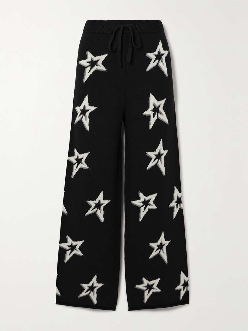 Perfect Moment Whistler Intarsia Merino Wool Wide-leg Pants