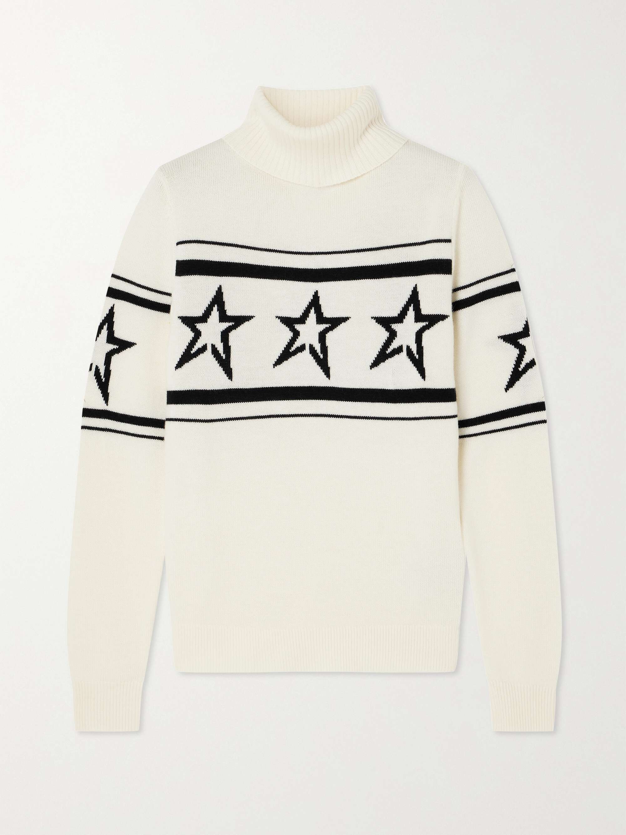 Schild intarsia merino wool turtleneck sweater