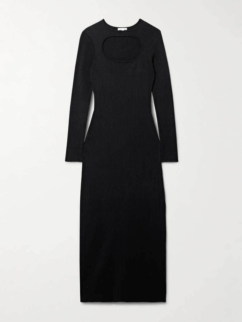Skin Priyanka Cutout Ribbed Cotton-blend Maxi Dress